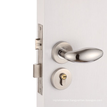 SL14 Door Handles with Lock for Interior Doors Wood Door Lock Handle